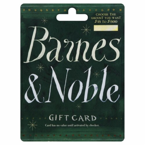 Barnes & Noble $15-$500 Gift Card Perspective: front