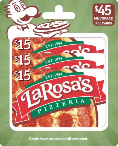 LaRosa's Pizzeria $45 Gift Card Multipack Perspective: front