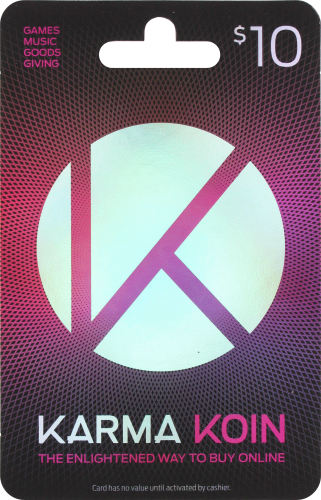 Nexon Karma Koin $10 Card Perspective: front