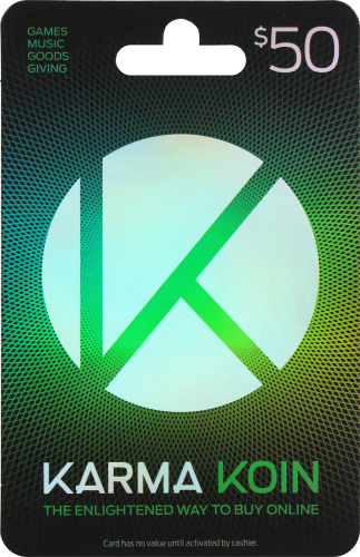 Nexon Karma Koin $50 Gift Card Perspective: front