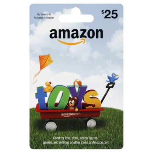 Amazon Toys $25 Gift Card Perspective: front