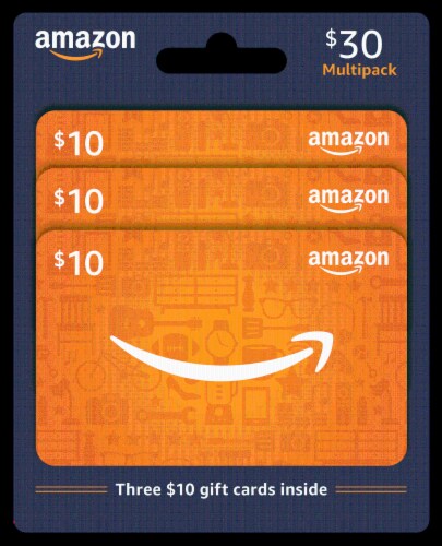 Amazon $10 Gift Card Multipack Perspective: front