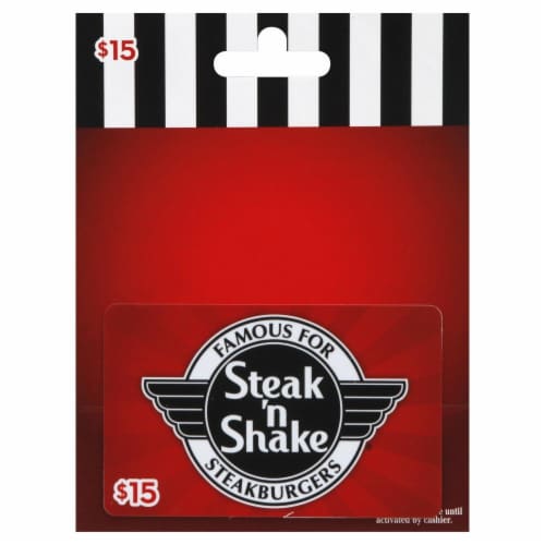 Steak 'n Shake $15 Gift Card Perspective: front