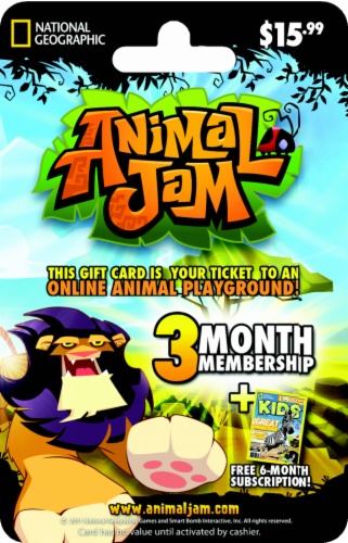 Animal Jam 3 Month Gift Card, 1 Count - Fred Meyer