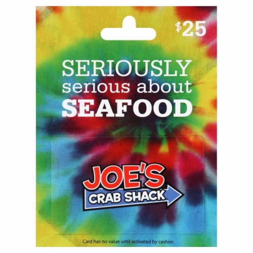 Joe's Crab Shack $25 Gift Card Perspective: front