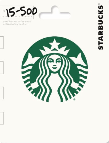 Starbucks $15-$500 Gift Card Perspective: front