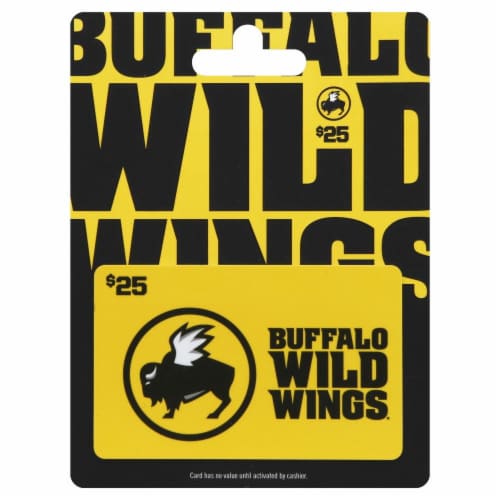 Buffalo Wild Wings $25 Gift Card Perspective: front