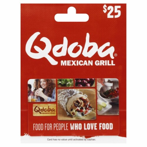 Qdoba $25 Gift Card Perspective: front