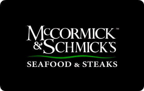Mccormick & Schmick's $50 Gift Card Perspective: front