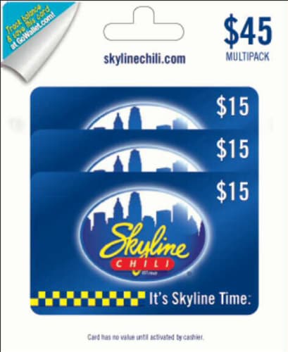 Skyline Chili $45 Gift Card Multipack Perspective: front