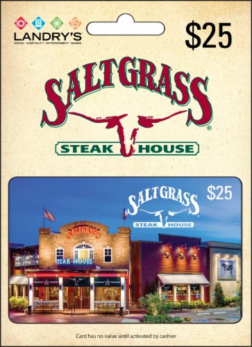 Saltgrass Steakhouse $25 Gift Card Perspective: front
