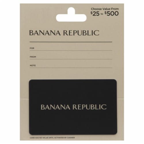 Banana Republic $25-$500 Gift Card Perspective: front