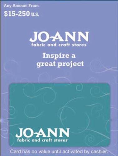 Jo-Ann Stores Variable Amount Gift Card Perspective: front