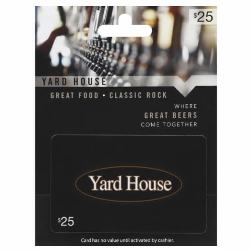 Yard House $25 Gift Card Perspective: front