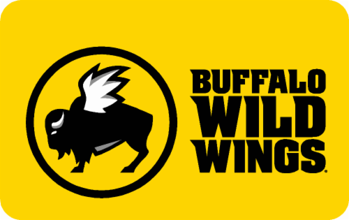Buffalo Wild Wings Variable Amount Gift Card Perspective: front