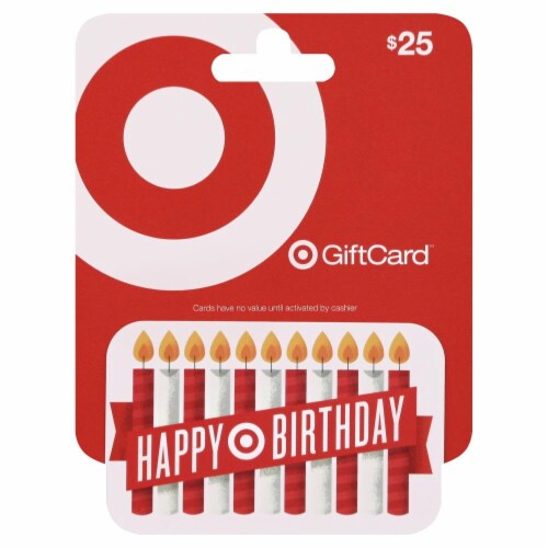 Target Happy Birthday $25 Gift Card Perspective: front