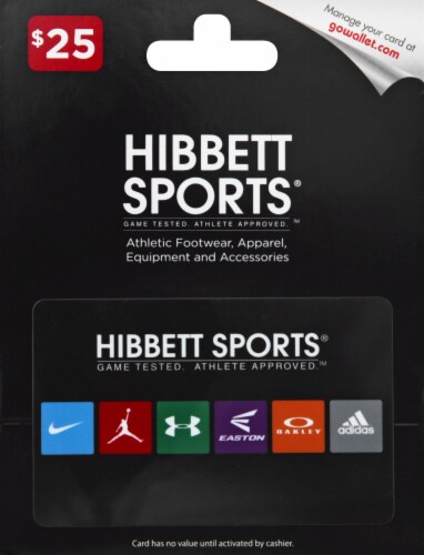 Hibbett Sports $25 Gift Card Perspective: front