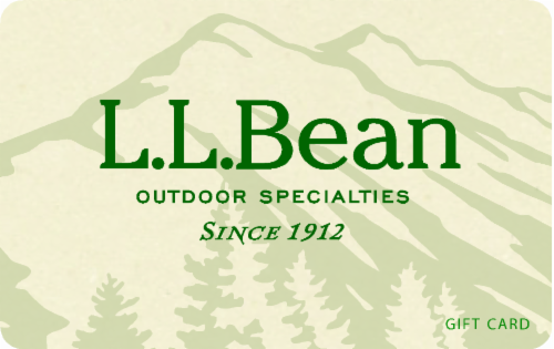 L.L. Bean Variable Amount Gift Card Perspective: front