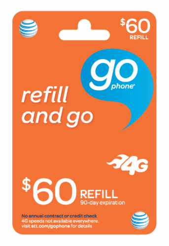 AT&T $60 Phone Card Perspective: front