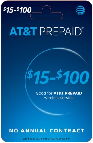 AT&T Variable Amount Phone Card Perspective: front