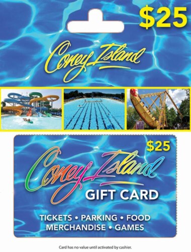 Coney Island $25 Gift Card Perspective: front