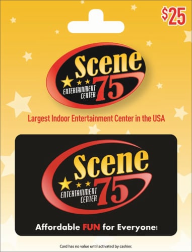 Scene 75 $25 Gift Card Perspective: front