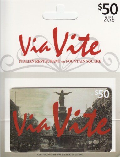 Via Vite $50 Gift Card Perspective: front