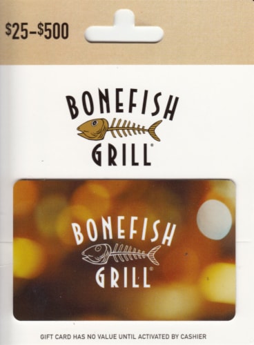Bonefish Grill $25-$500 Gift Card Perspective: front