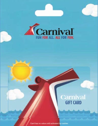 carnival cruise line e gift card