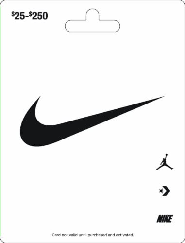Nike $25-$500 Gift Card Perspective: front