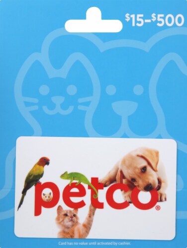 Petco Variable Amount Gift Card Perspective: front
