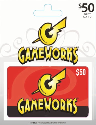 Gameworks $50 Gift Card Perspective: front