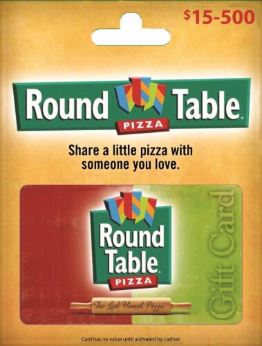 Round Table Pizza Variable Amount Gift Card ($15-500) Perspective: front
