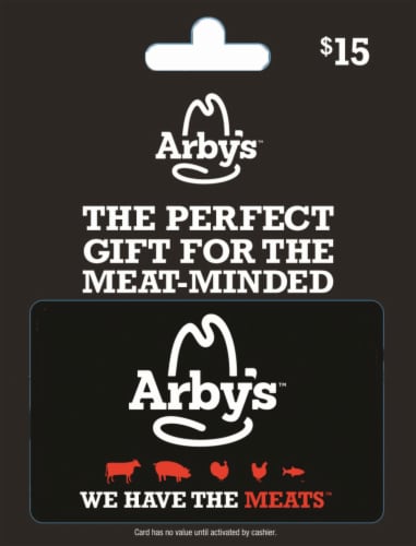 Arby's $15 Gift Card Perspective: front