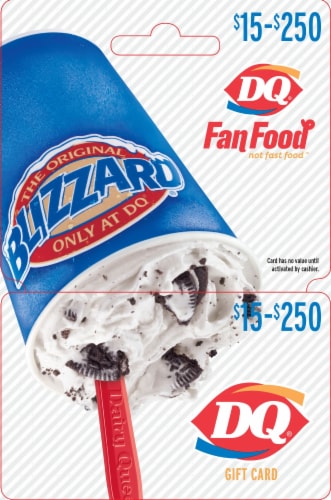 Dairy Queen $15-$250 Gift Card Perspective: front