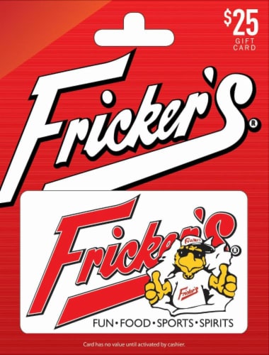 Fricker's $25 Gift Card Perspective: front