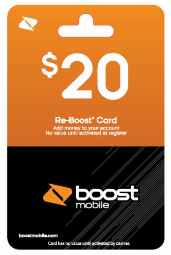 Boost $20 Phone Card Perspective: front