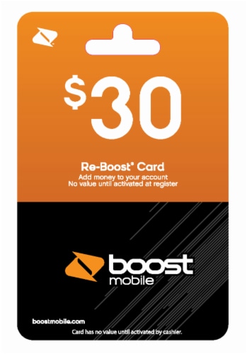 Boost $30 Phone Card Perspective: front