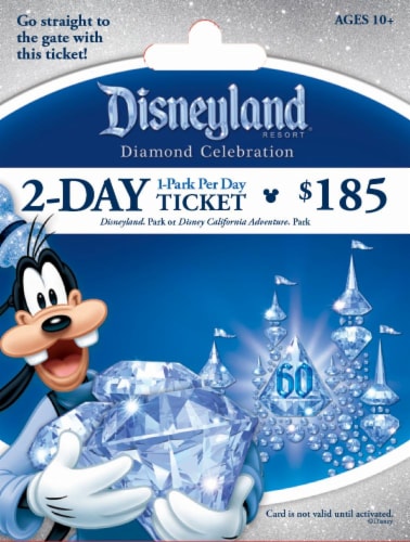 Disneyland 2-Day 1-Park Per Day Ticket Perspective: front