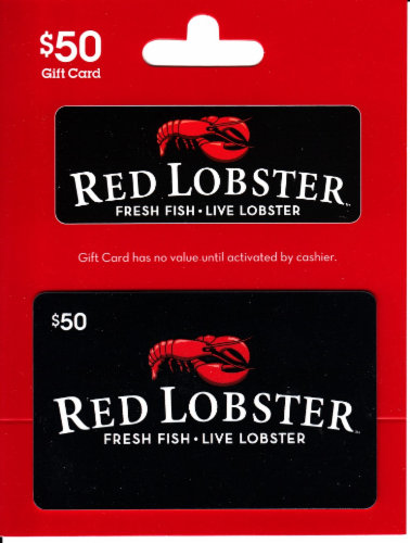 Red Lobster $50 Gift Cards Perspective: front