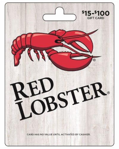 Red Lobster $15-$100 Gift Card Perspective: front