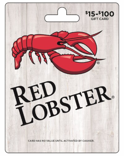 Red Lobster $15-$100 Gift Card Perspective: front