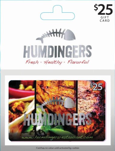 Humdingers $25 Gift Card Perspective: front