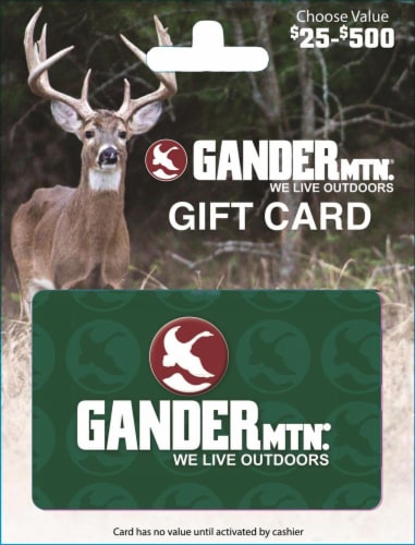 Gander Mountain Variable Amount Gift Card ($25-500) Perspective: front