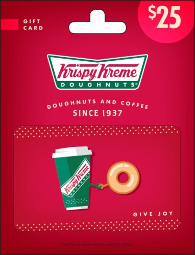 Krispy Kreme $25 Gift Card Perspective: front