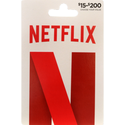Netflix $15-$200 Gift Card Perspective: front