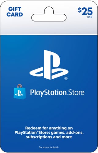 PlayStation® $25 Gift Card Perspective: front