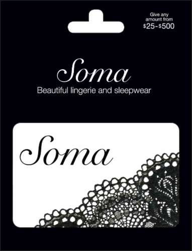 Soma $25-$500 Gift Card Perspective: front