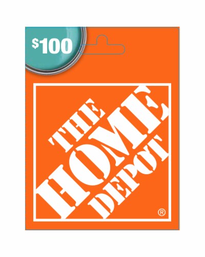 Home Depot $100 Gift Card Perspective: front