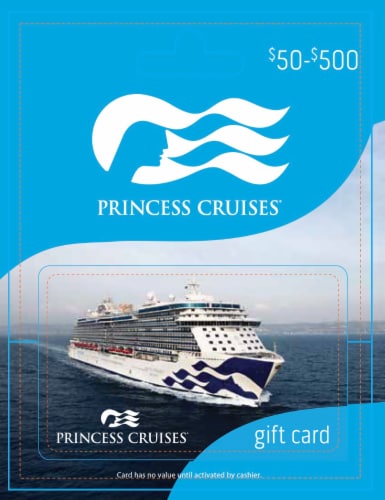 Princess Cruise Line $50-$500 Gift Card Perspective: front